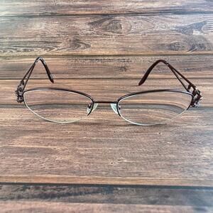 Tura Women's Cat Eye‎ Glasses Burgundy 53-18-135 Metal FRAMES ONLY